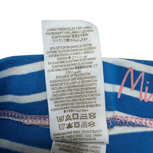 MINI BODEN Dinosaur Stripe Appliqué Leggings Size 7-8 Girls Blue White *READ* - Picture 5 of 6